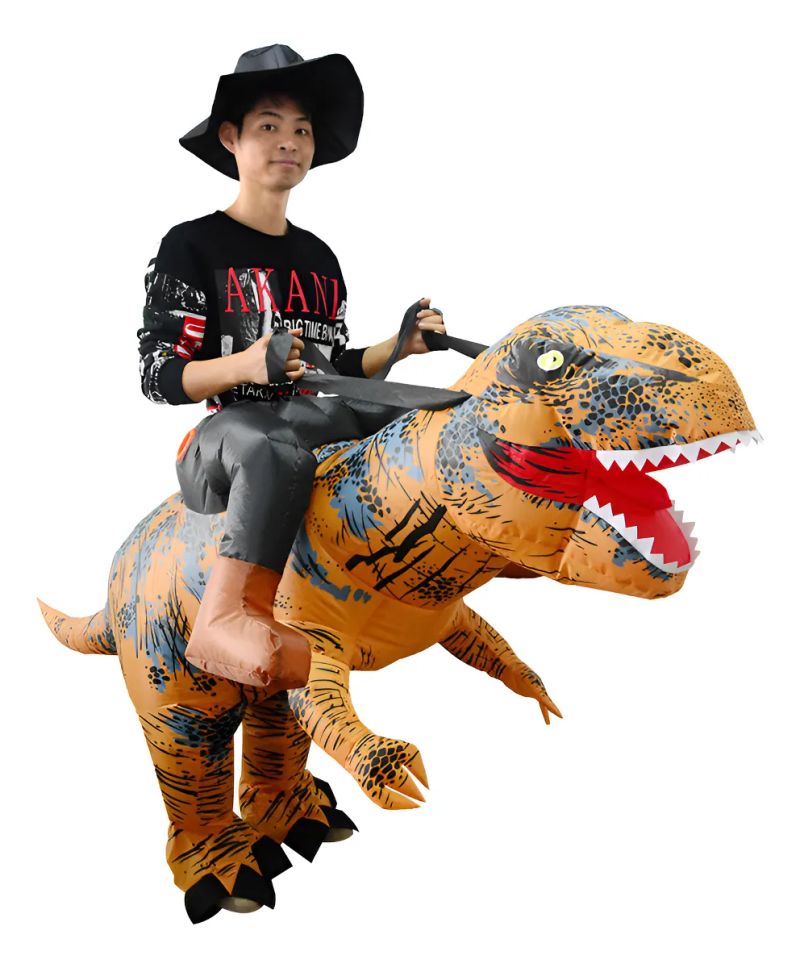 disfraz de dinosaurio t-rex para montar