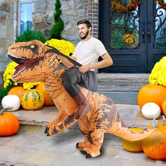 disfraz de dinosaurio t-rex para montar