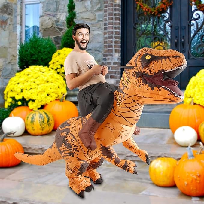 disfraz de dinosaurio t-rex para montar