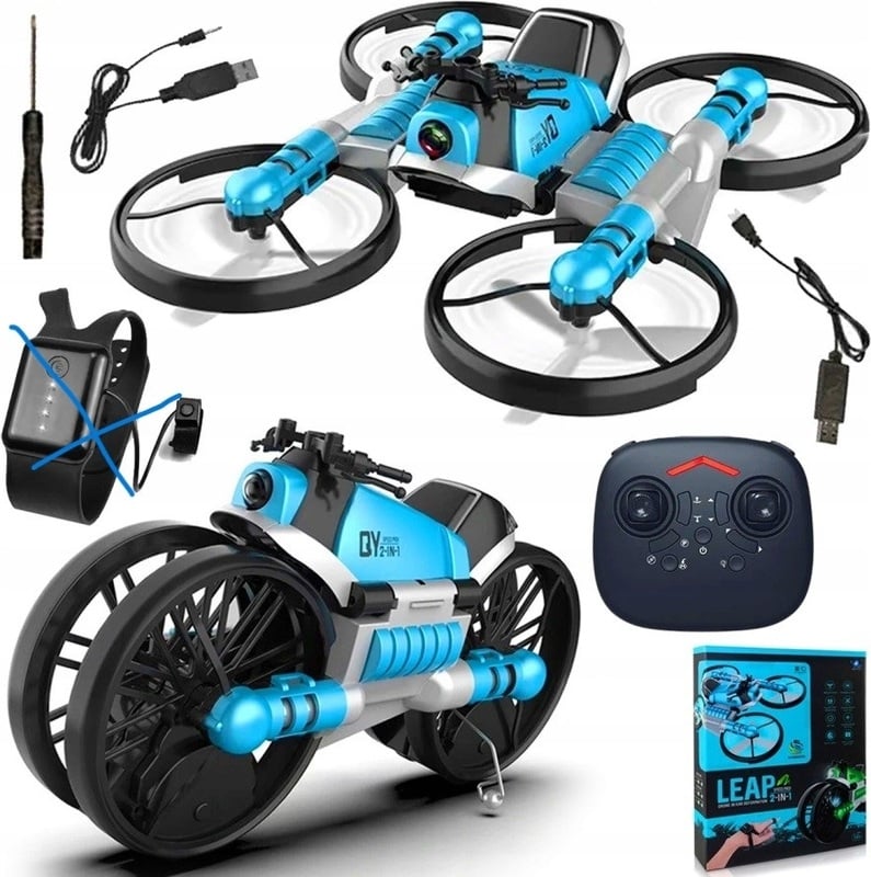 2 en 1: Drone + Moto con Cámara